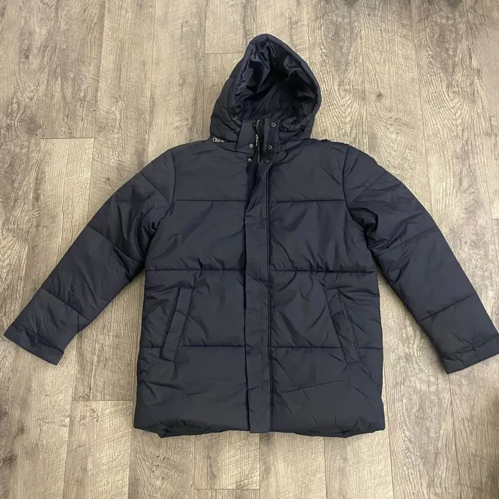 Banana‎ Republic Men’s Hooded Puffer Jacket Size Large Navy